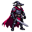Generated pixel art knight