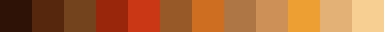 Twelve clustered colors from the autumn photo, fog gray through maple red and gold