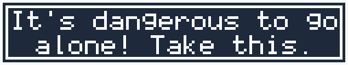 The Dialogue box style, a framed panel straight out of a top-down RPG