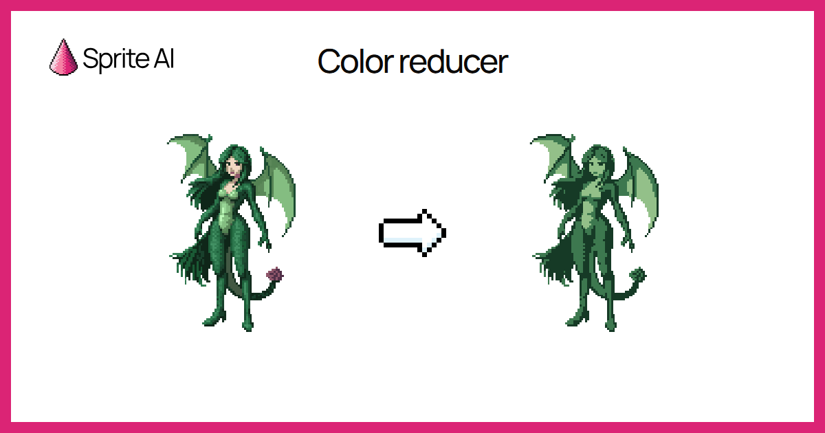 Reduce colors in pixel art | Sprite-AI