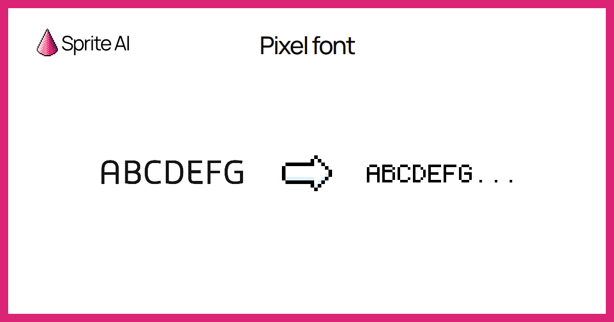 Pixel font generator, free text to PNG | Sprite-AI