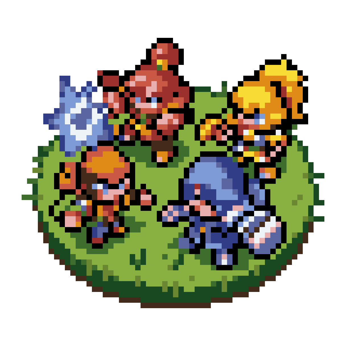 Fighters in Pixel Art Style pixel art
