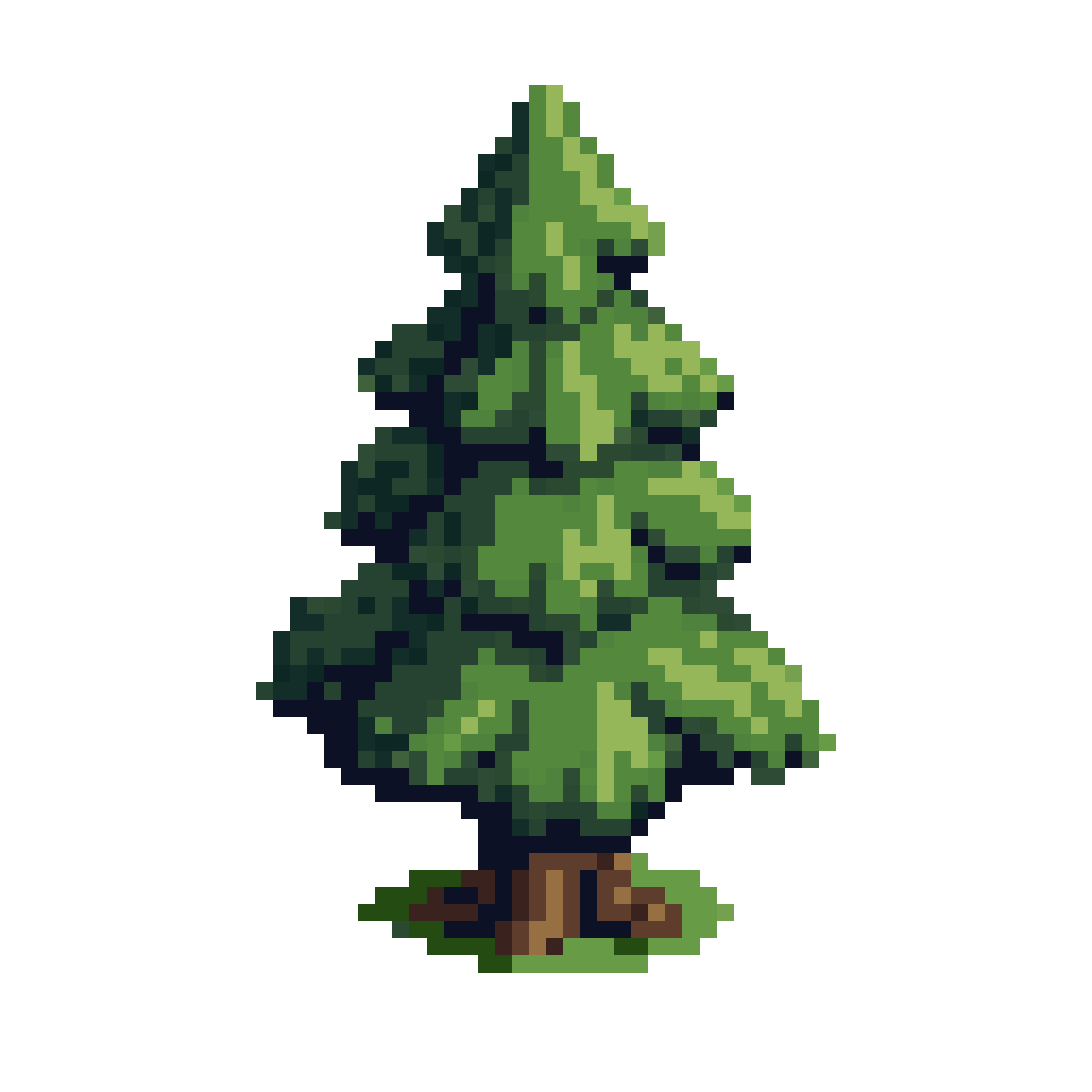 big pine tree pixel art