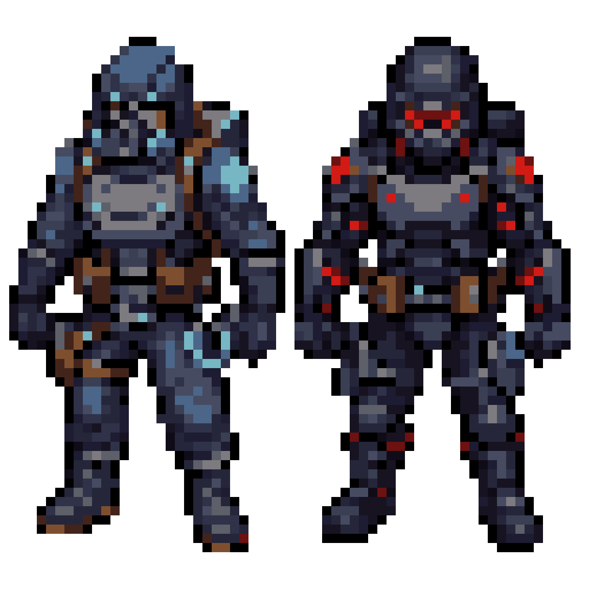 Survivor in Various Survival Suits pixel art