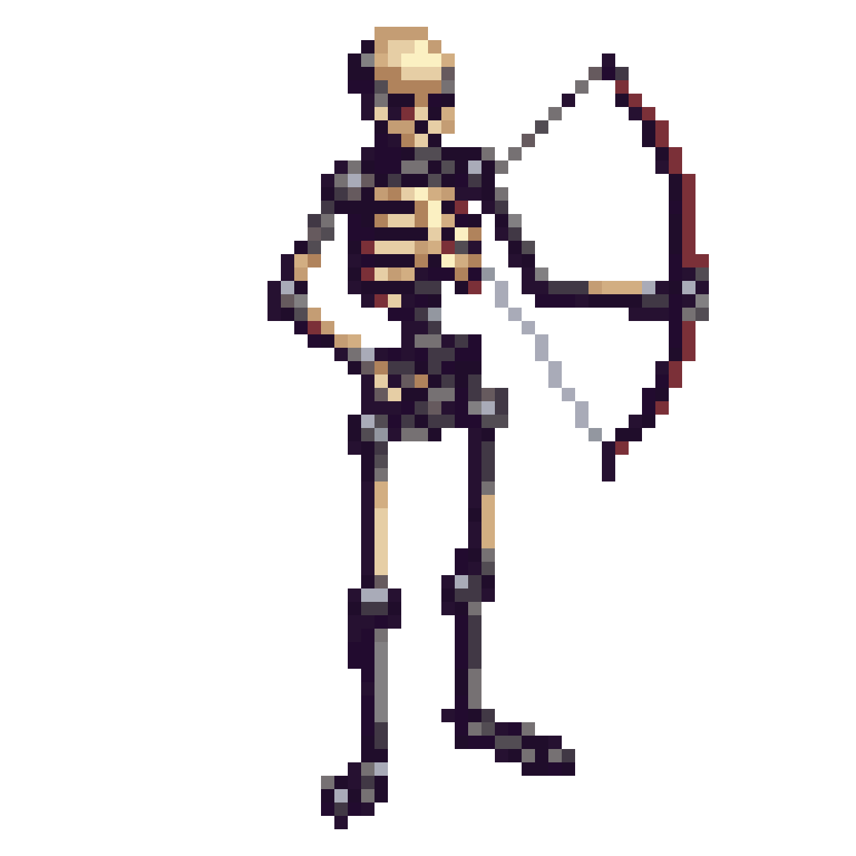 skeleton archer pixel art