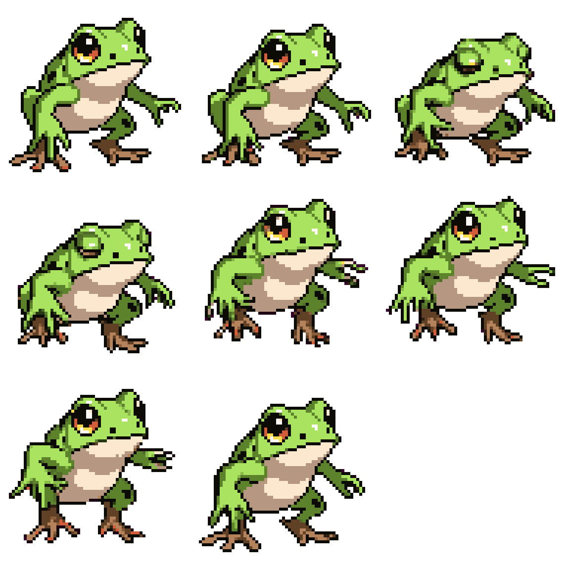 Use this as the master Jumping pixel art