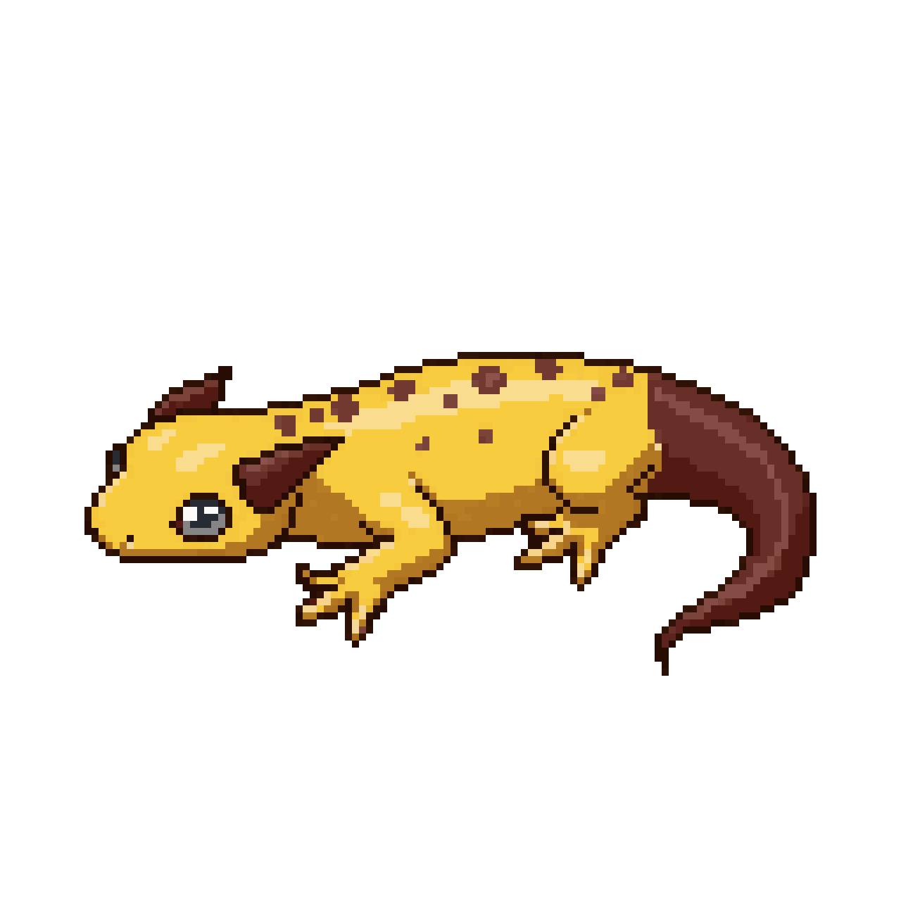 Realistic Ensatina Salamander Sprite pixel art