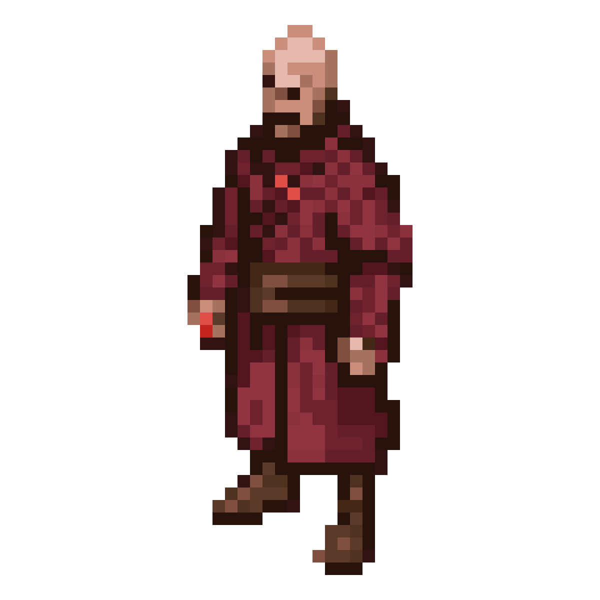 Monk with 64 Colors pixel art