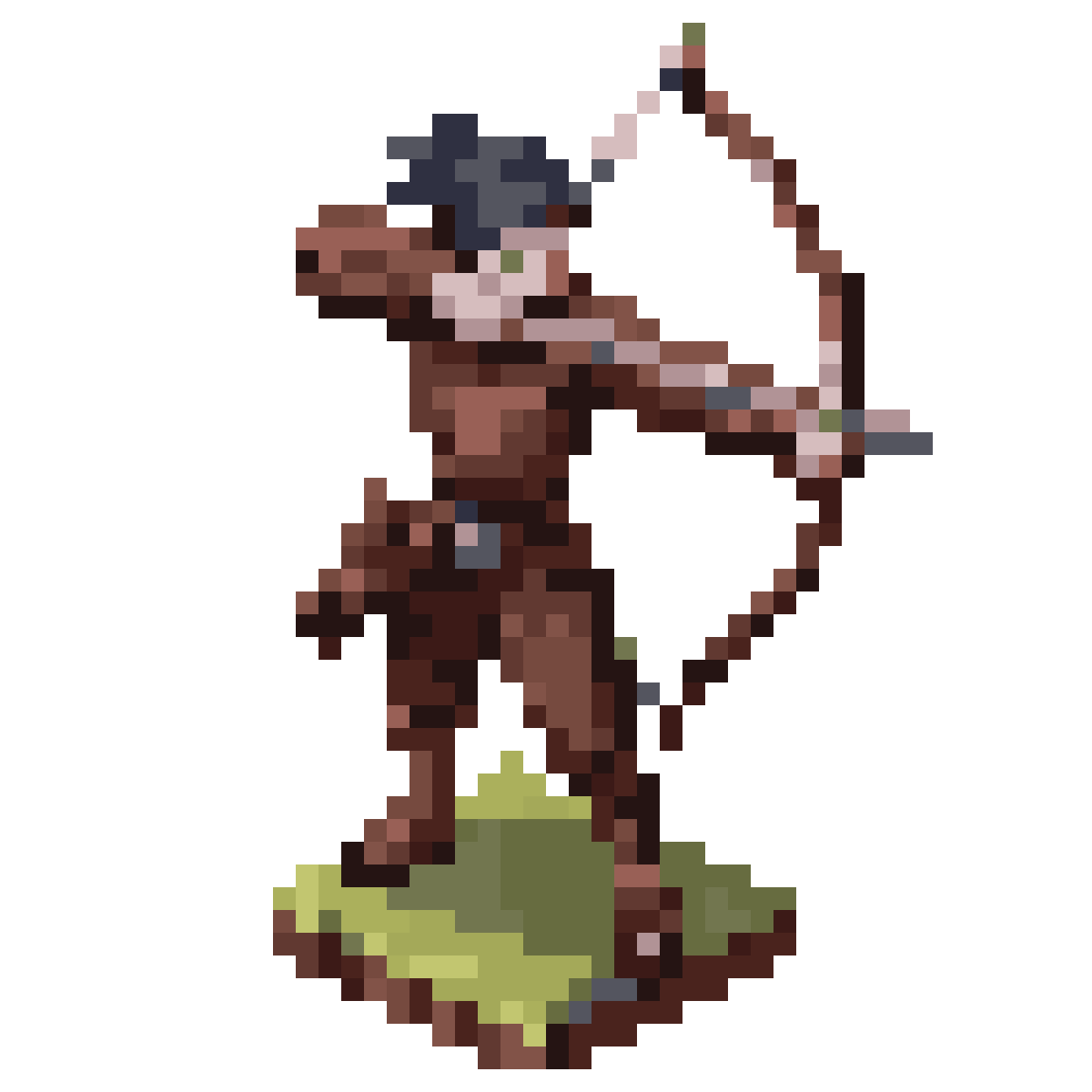 Archer Firing Arrow pixel art