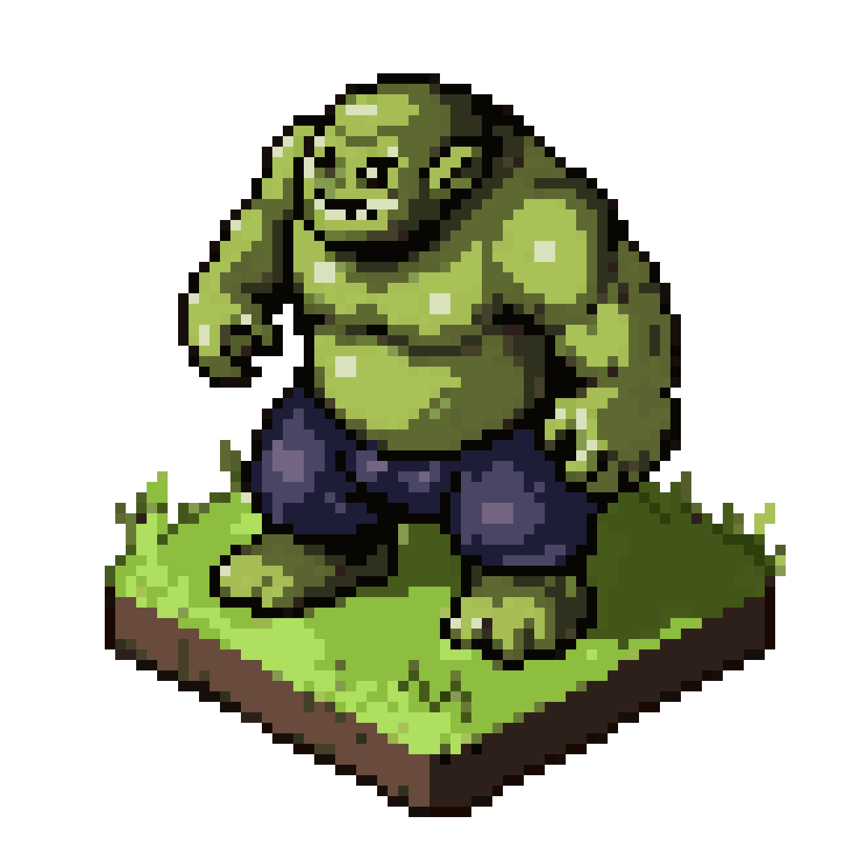 Ogre Facing West pixel art