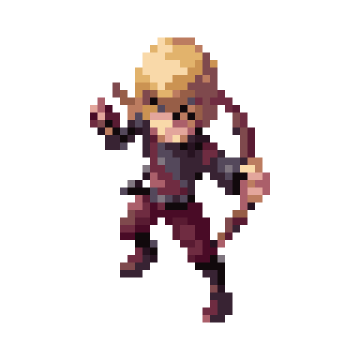 Archer Firing Arrow pixel art