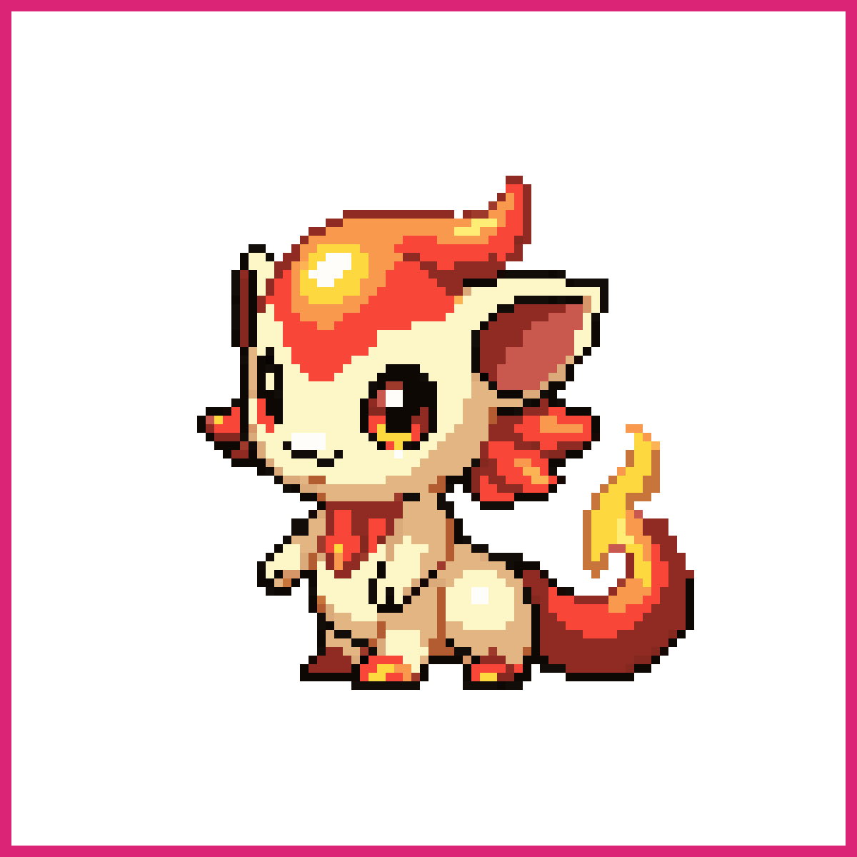 first-stage fire-type starter Pokémon — 96×67 pixel art sprite