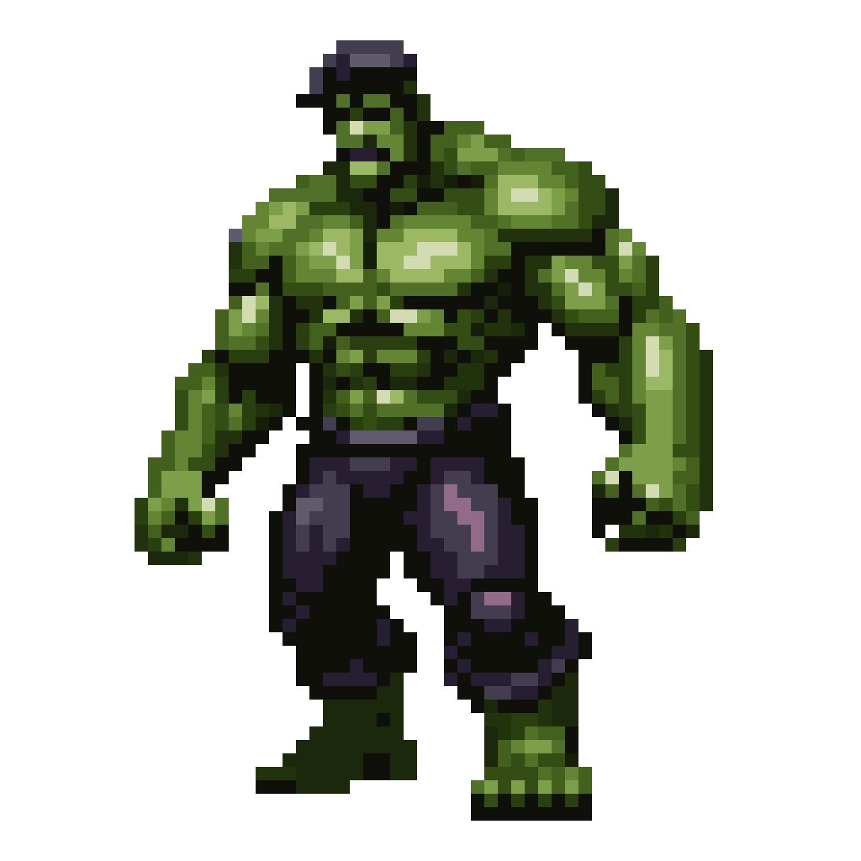 Hulk from Avengers pixel art