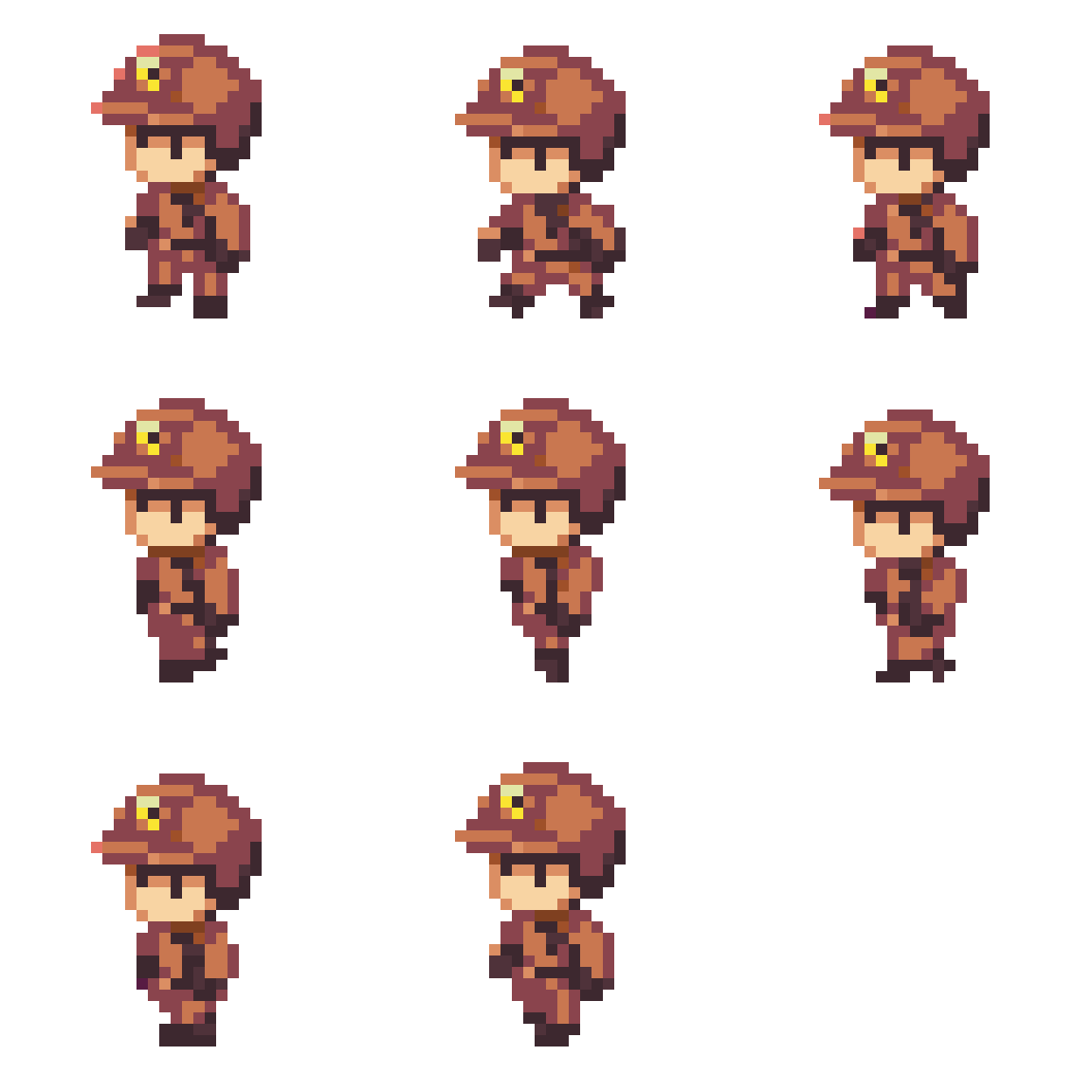 Single 2D pixel art asset Walking pixel art
