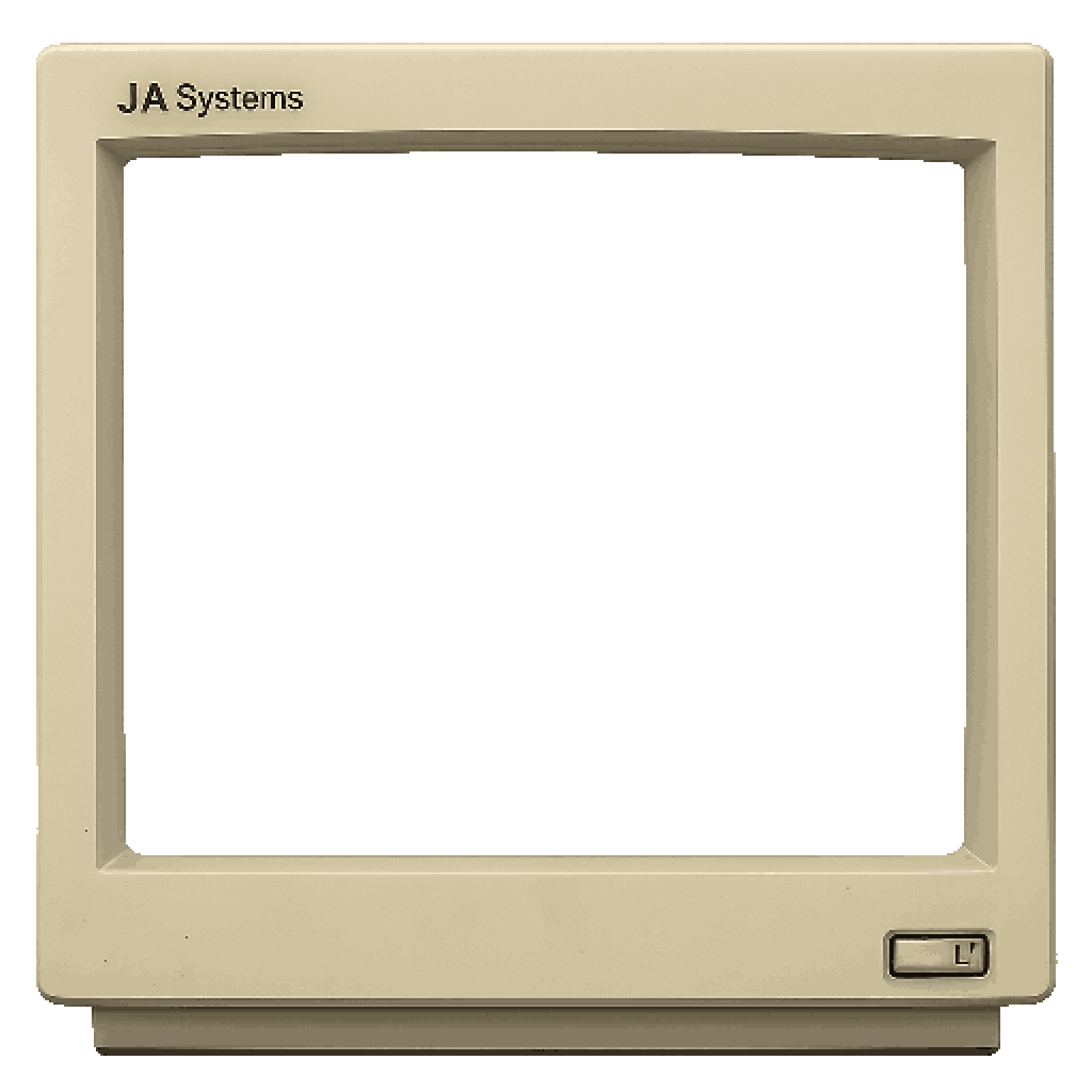 vintage 1990s beige CRT monitor pixel art