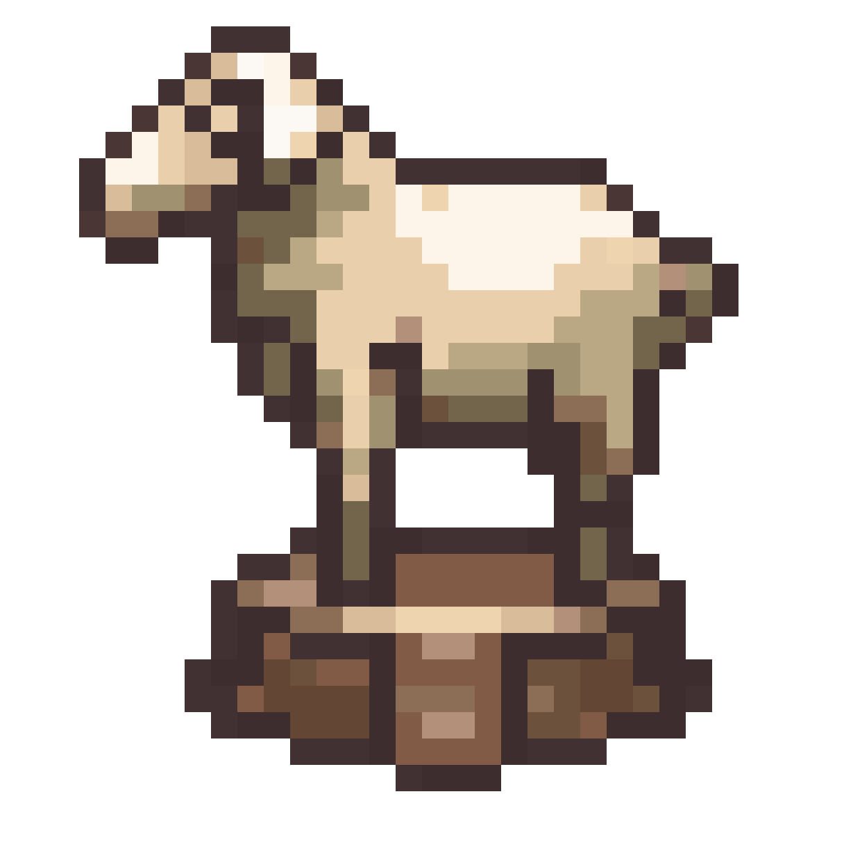 Sheep Idol on Pedestal pixel art