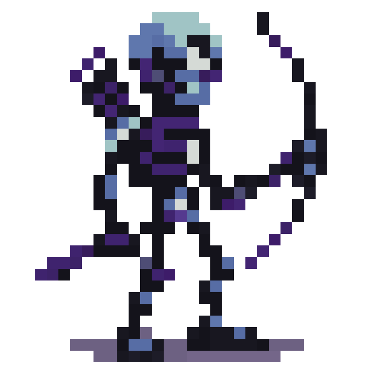 Retro Skeleton Ready for Battle pixel art