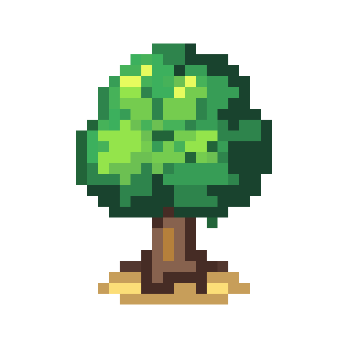 small bush for grasslands biome pixel art