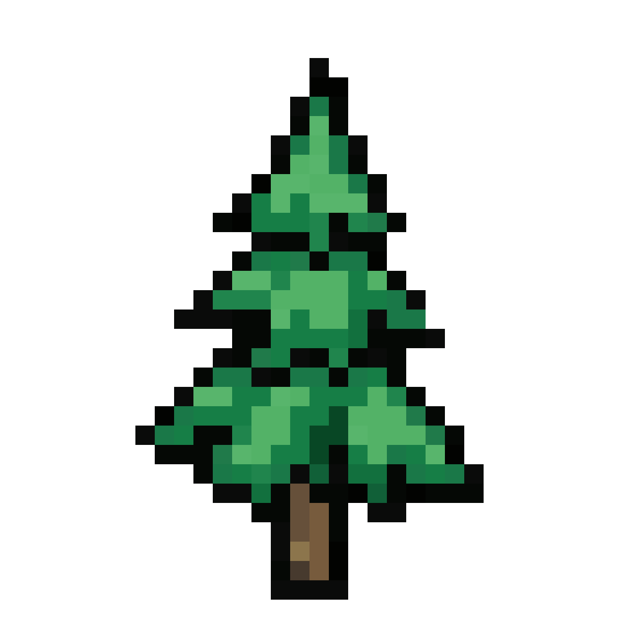 small pinetree symbolizing forest biome pixel art