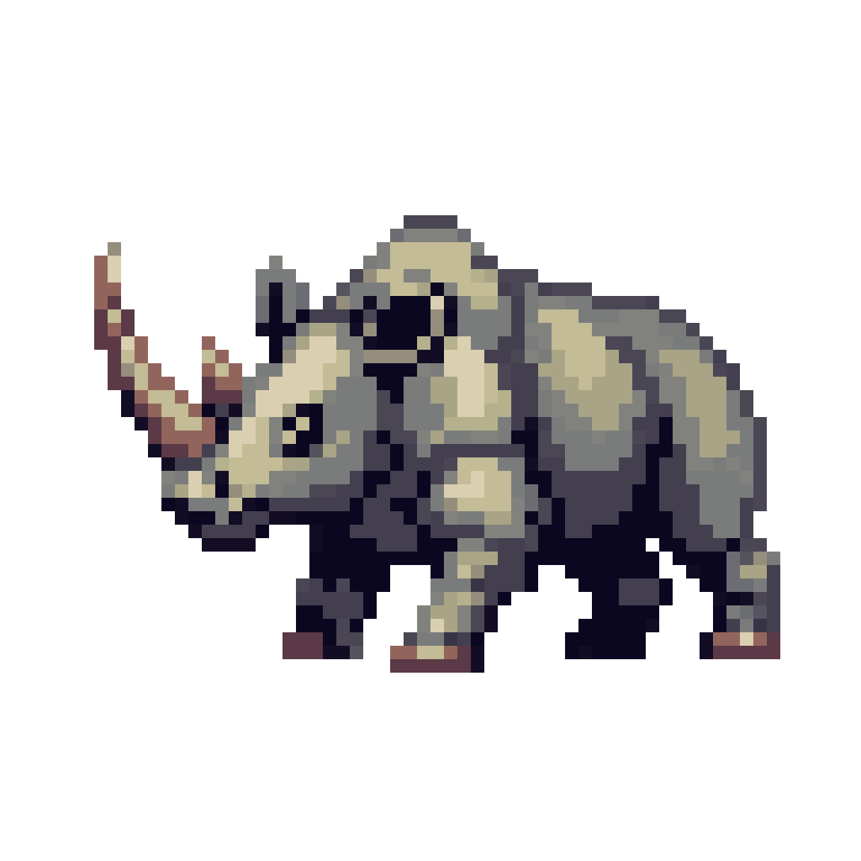 Scale Rhino with Spider Legs pixel art