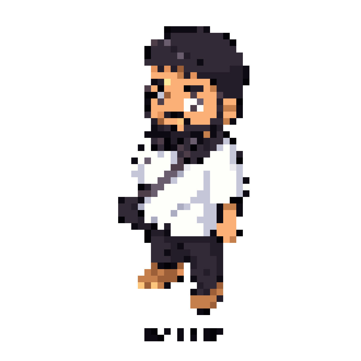 Friendly chibi avatar of Adarsh pixel art