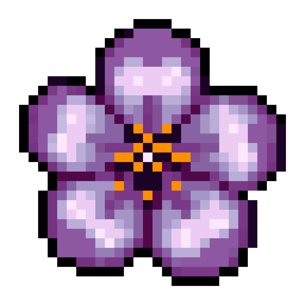 Small Wisteria Flower Front View pixel art