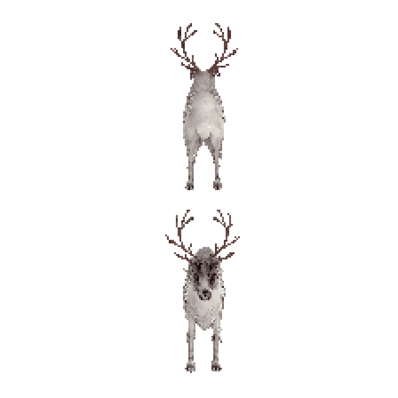 sprite facing north and south pixel art