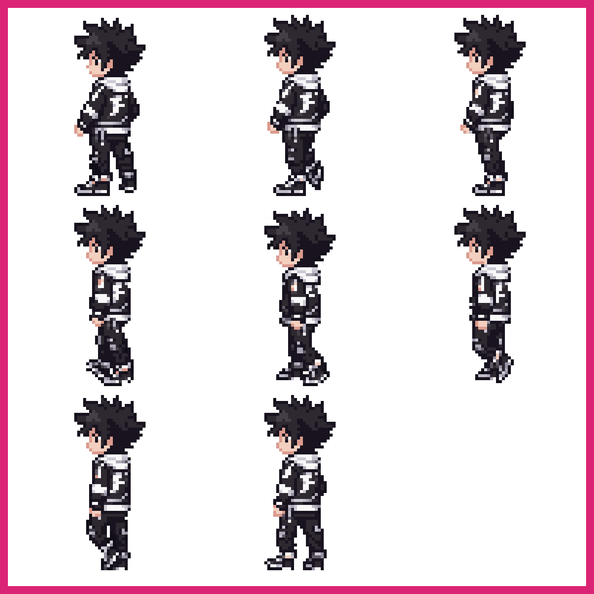 Stylish Young Character Walking Forward | Sprite-AI