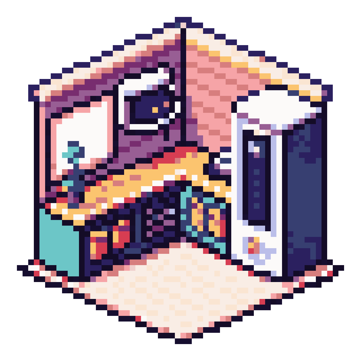 Cozy Sci-Fi Space-Station Kitchen pixel art