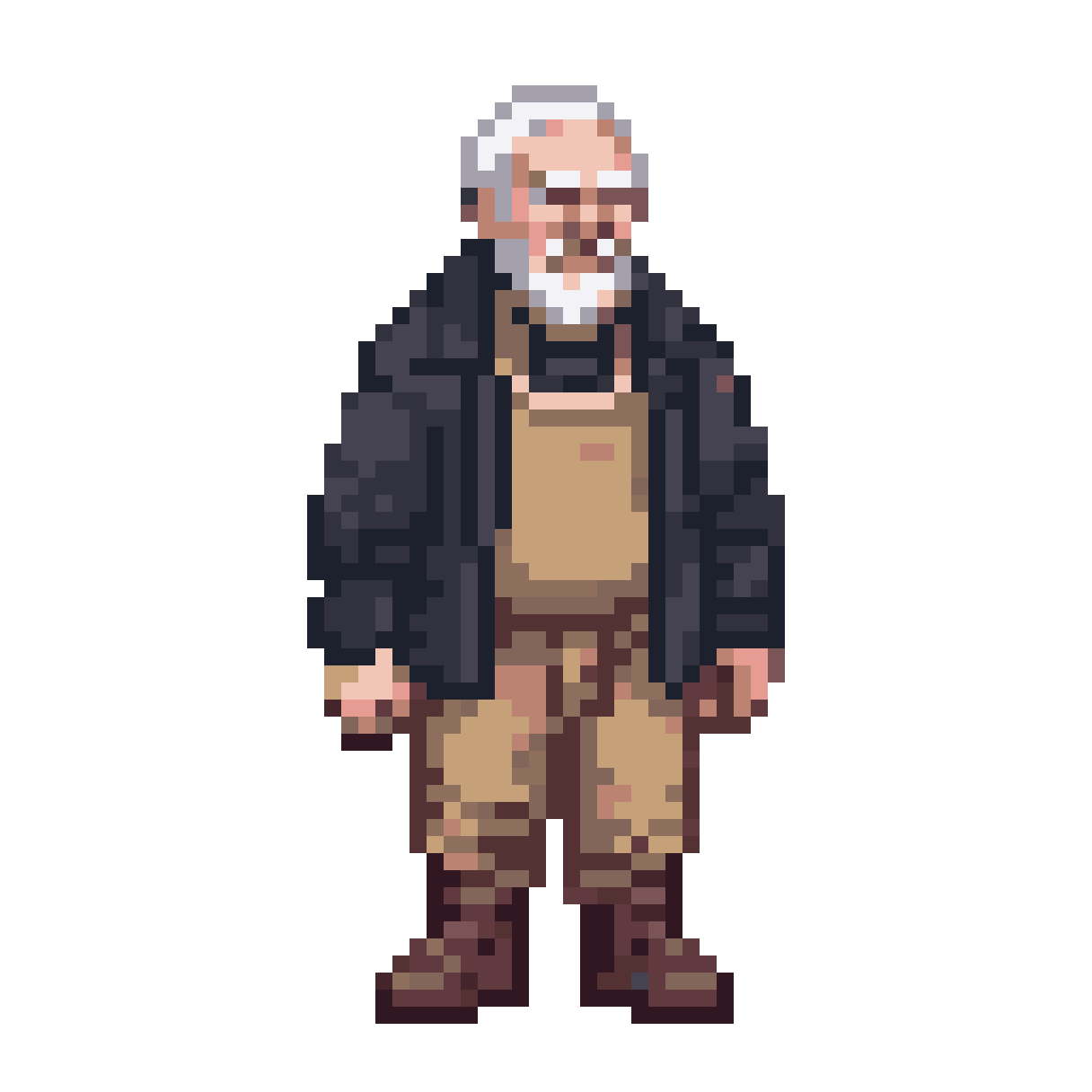 weary middle-aged human chef sprite pixel art