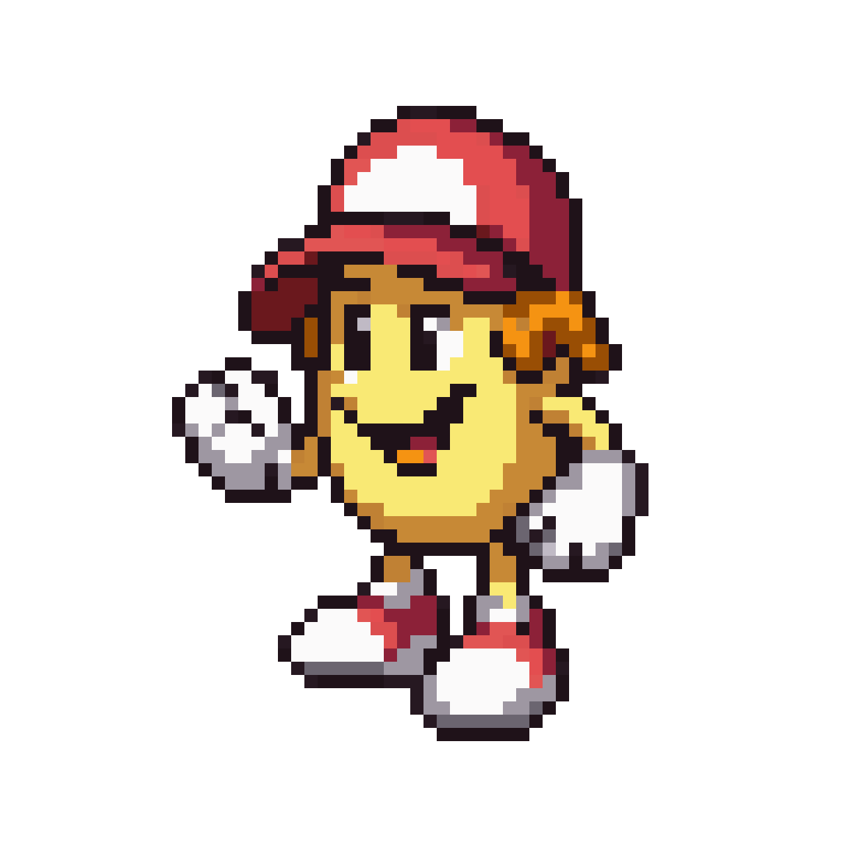 32 bit, cartoonish, version of pixel art