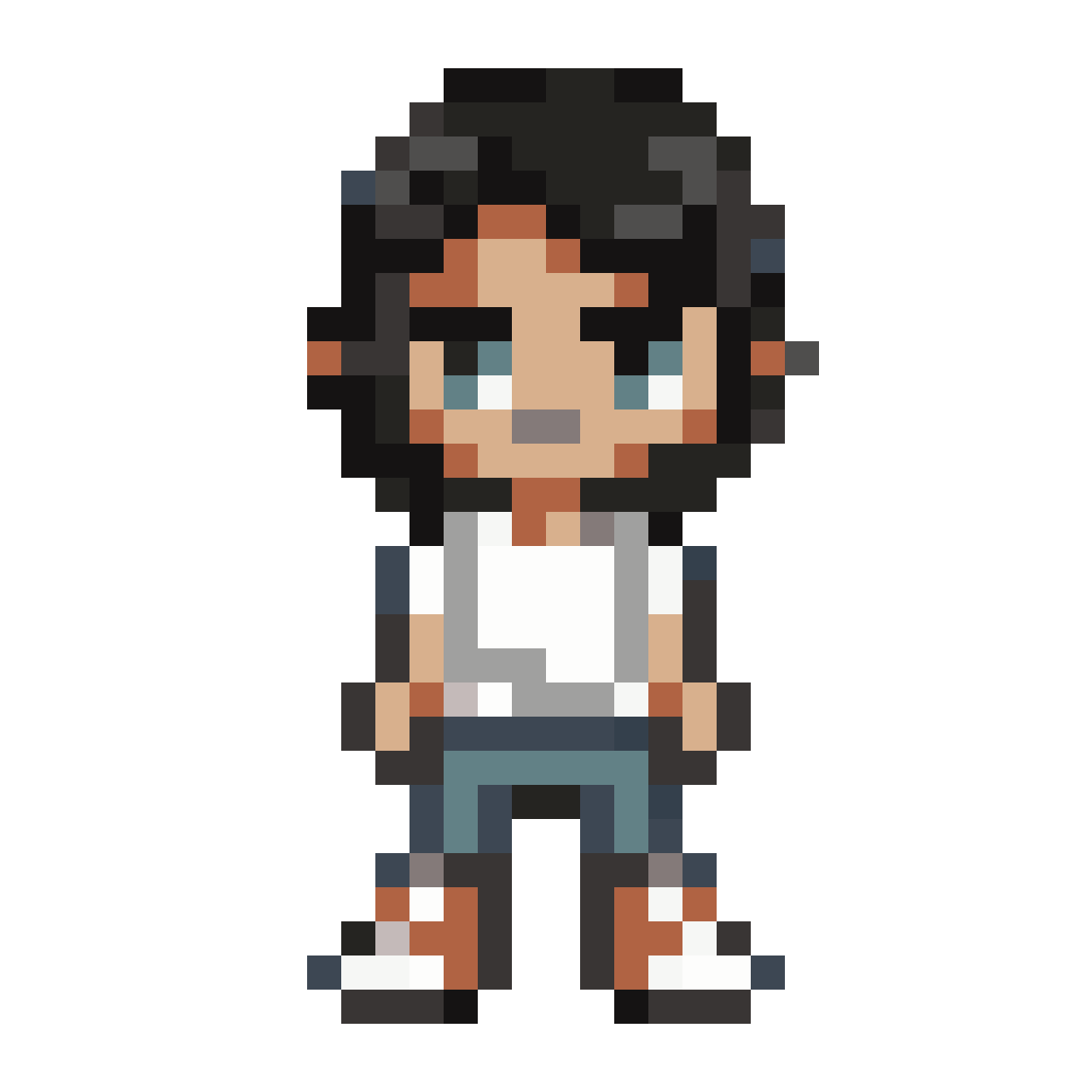 Cute girl pixel art sprite pixel art