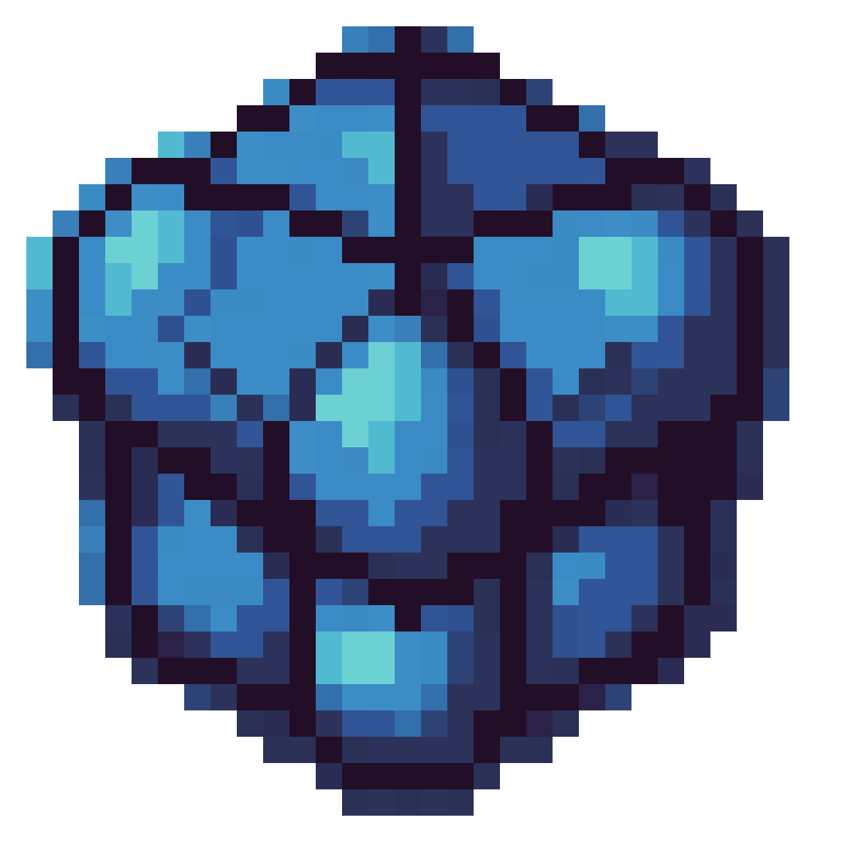 16-bit blue gem sprite pixel art