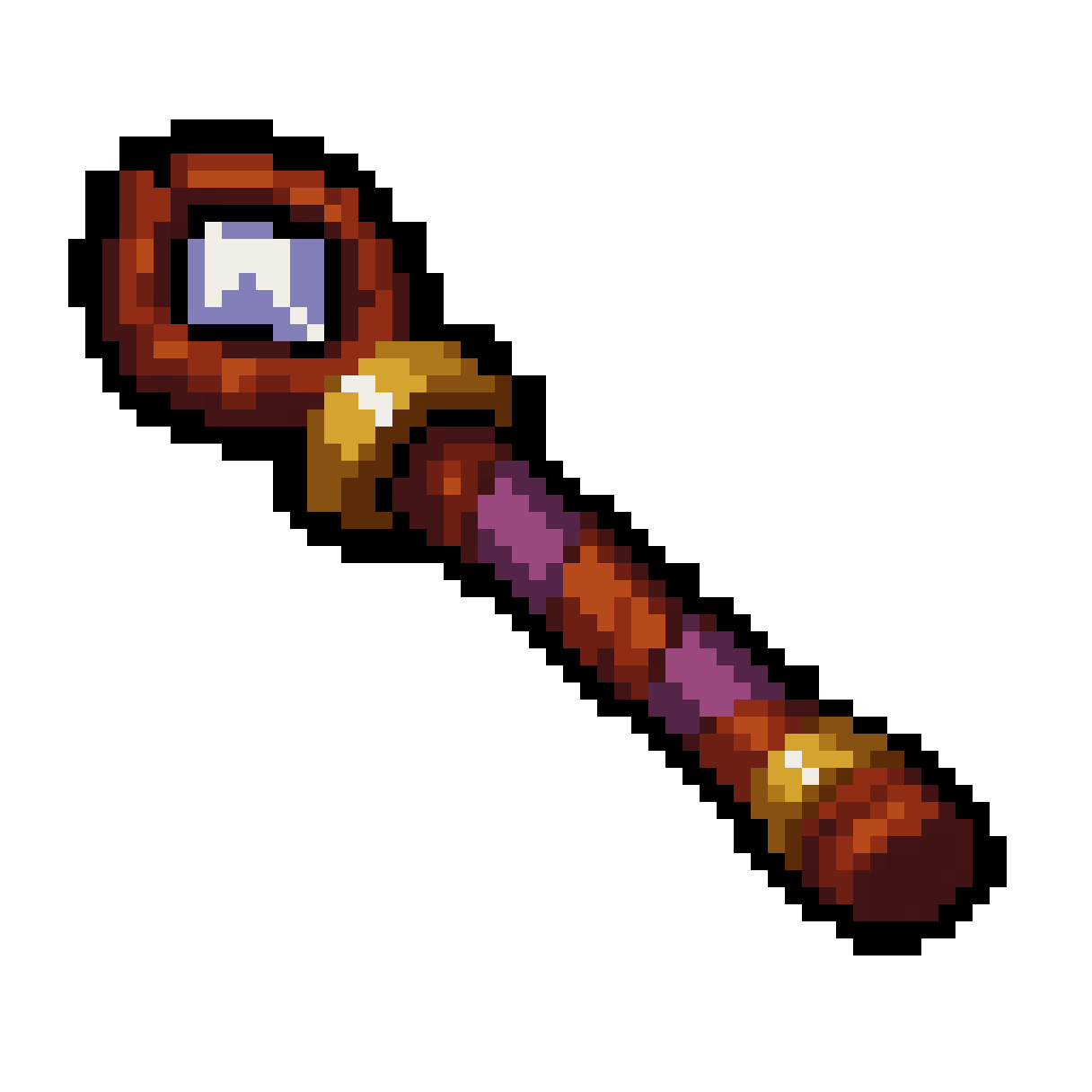 Wizard Staff with Diamond Gem pixel art