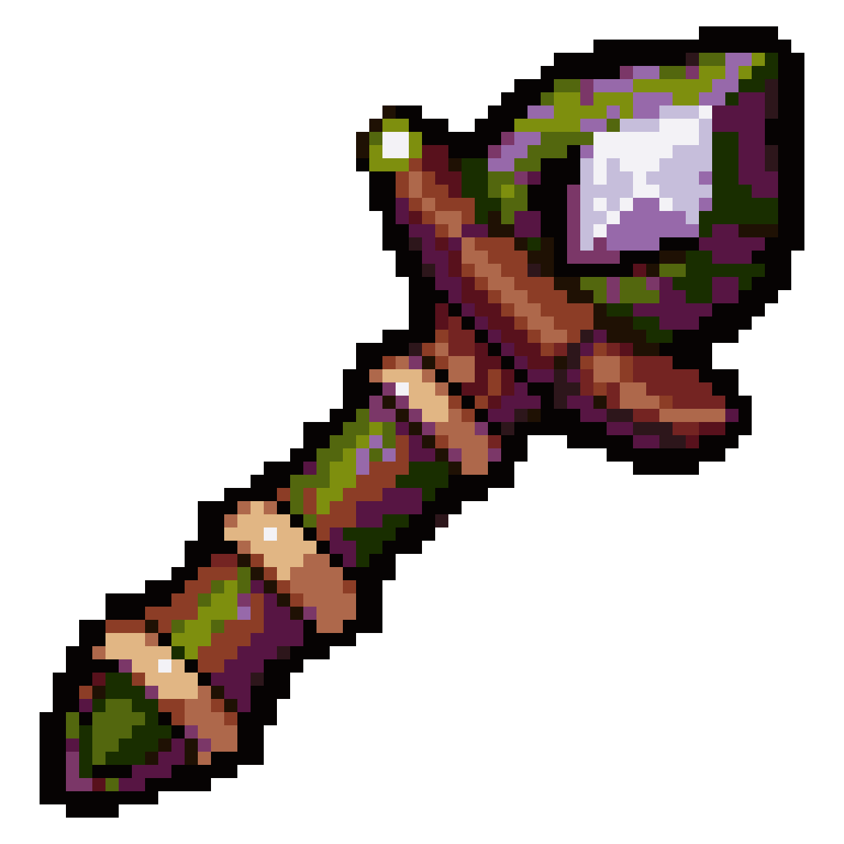 Wizard Staff with Diamond Gem pixel art