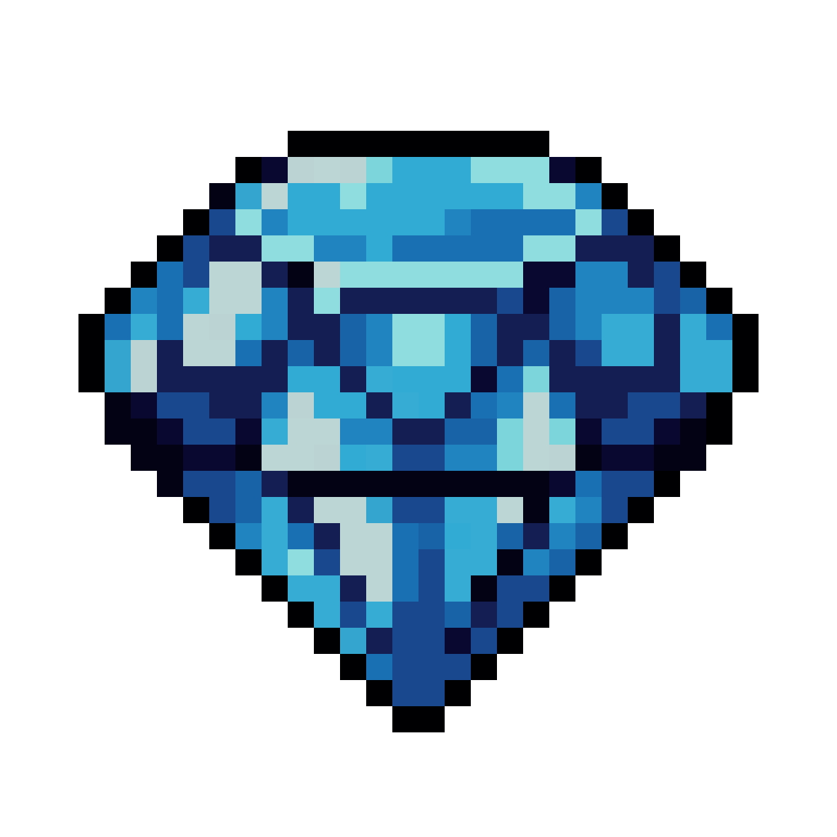 blue diamond gem pixel art