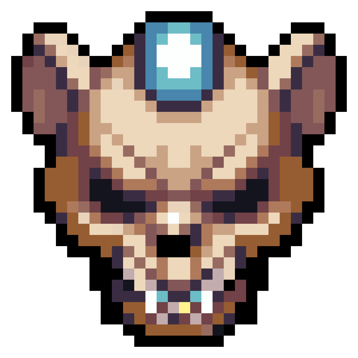 skull pixel art