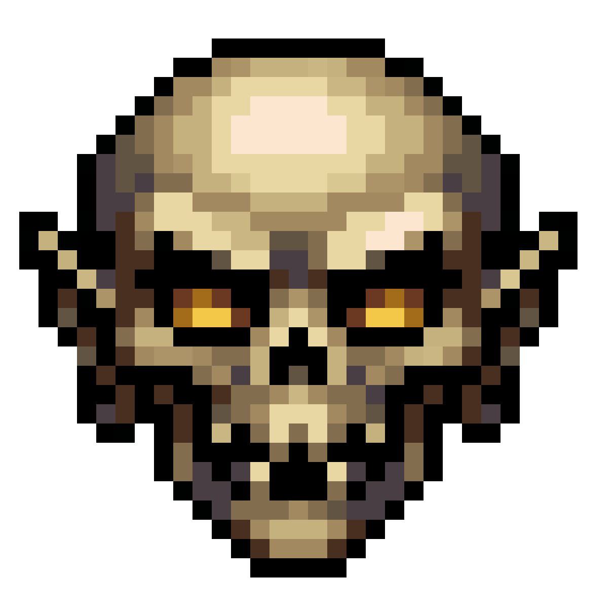 skull pixel art