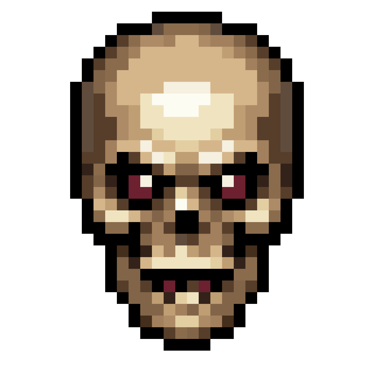 skull pixel art