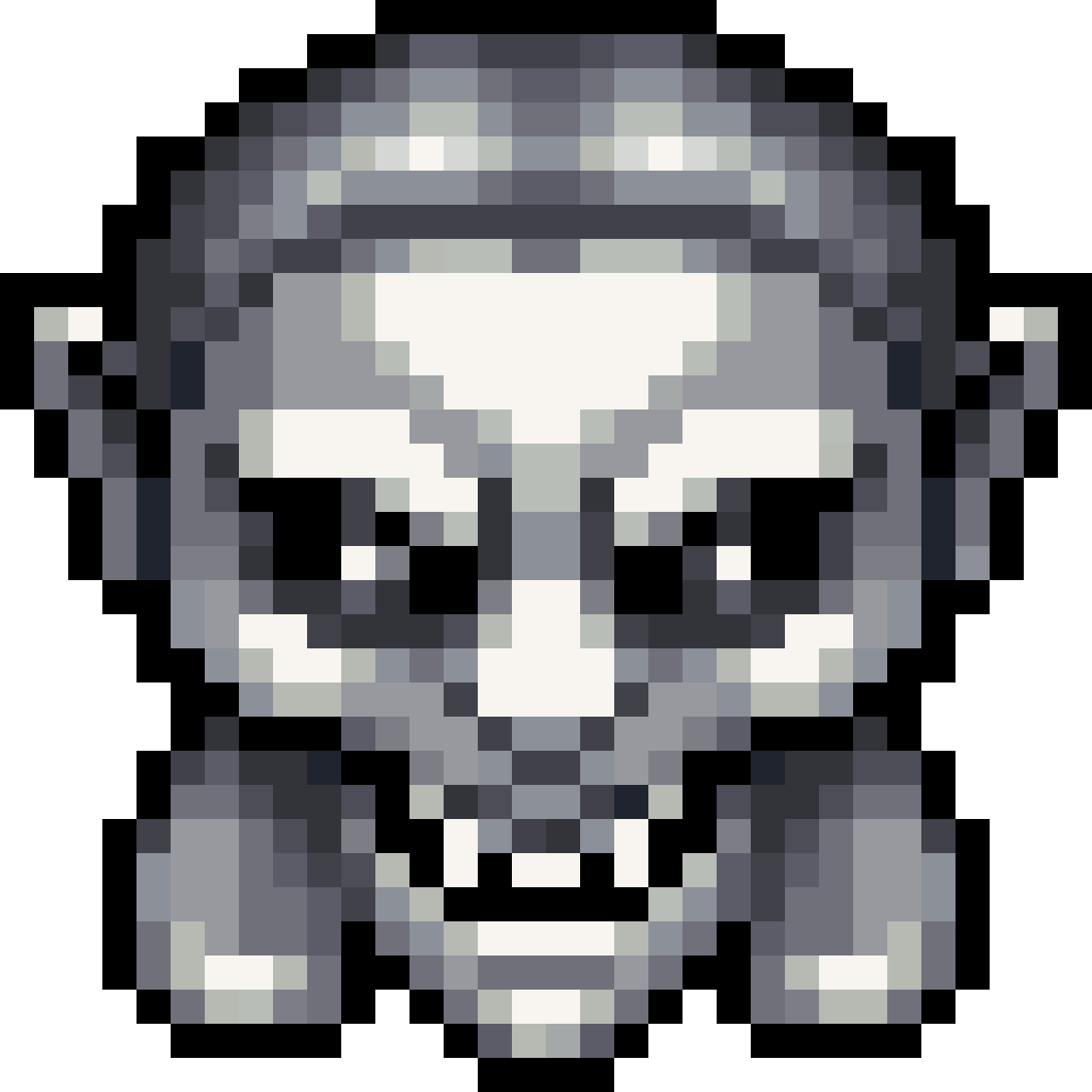 Skull in MapleStory Style pixel art