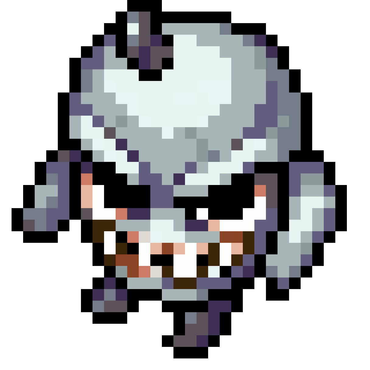 Skull in Maplestory Style pixel art