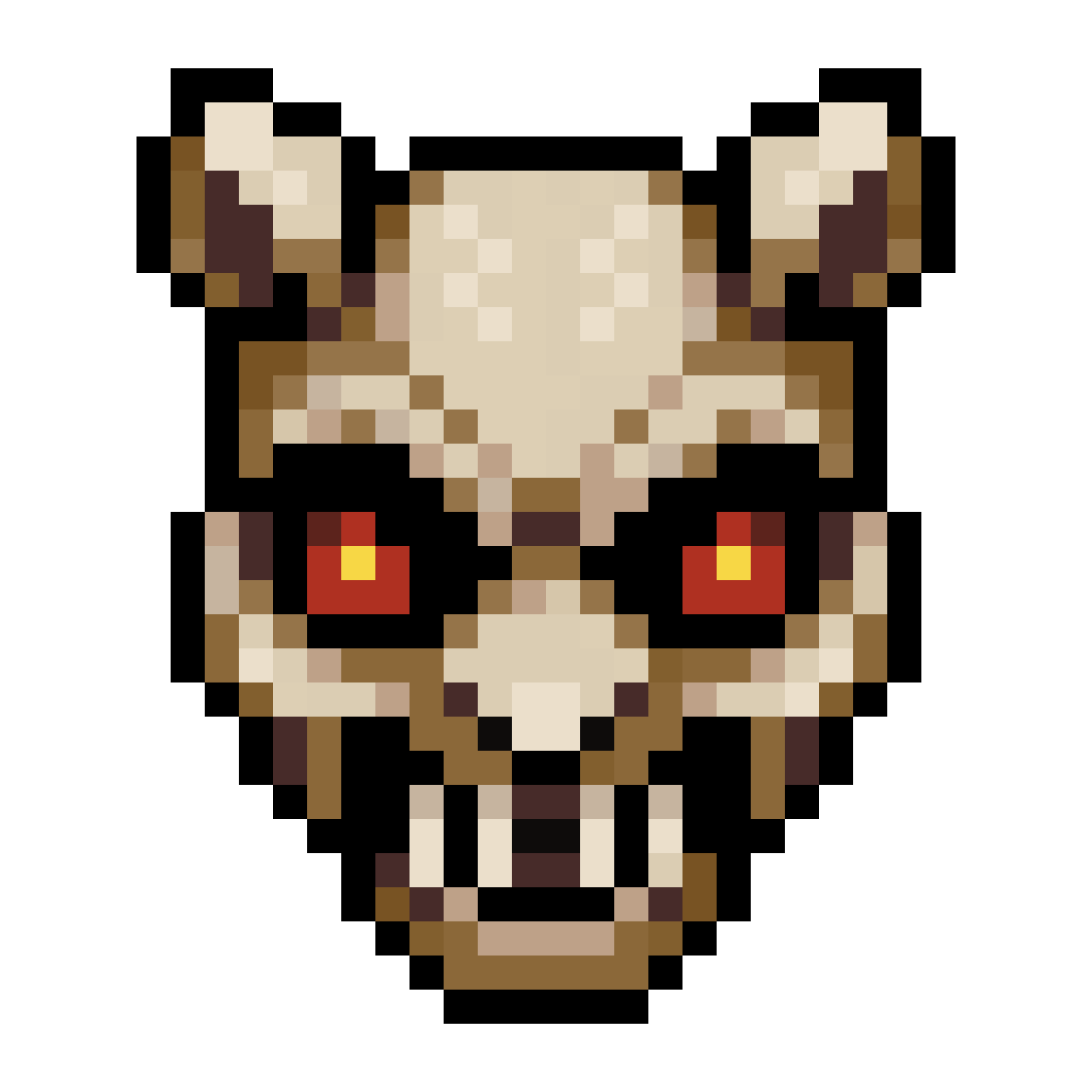 Skull in MapleStory Style pixel art