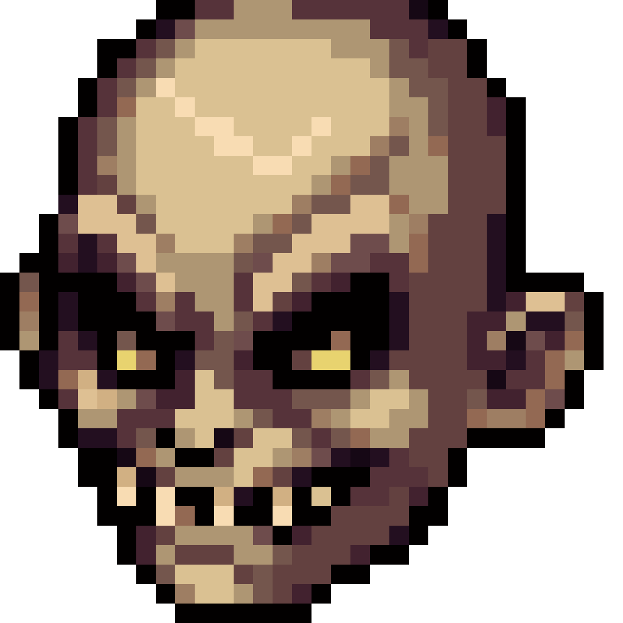 Skull in MapleStory Style pixel art