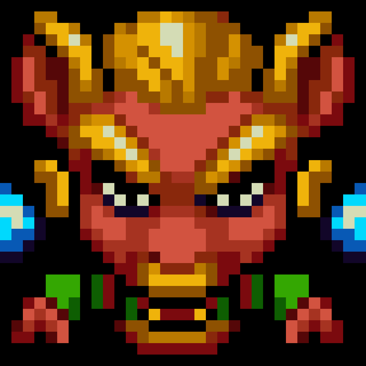 Skull in MapleStory Style pixel art