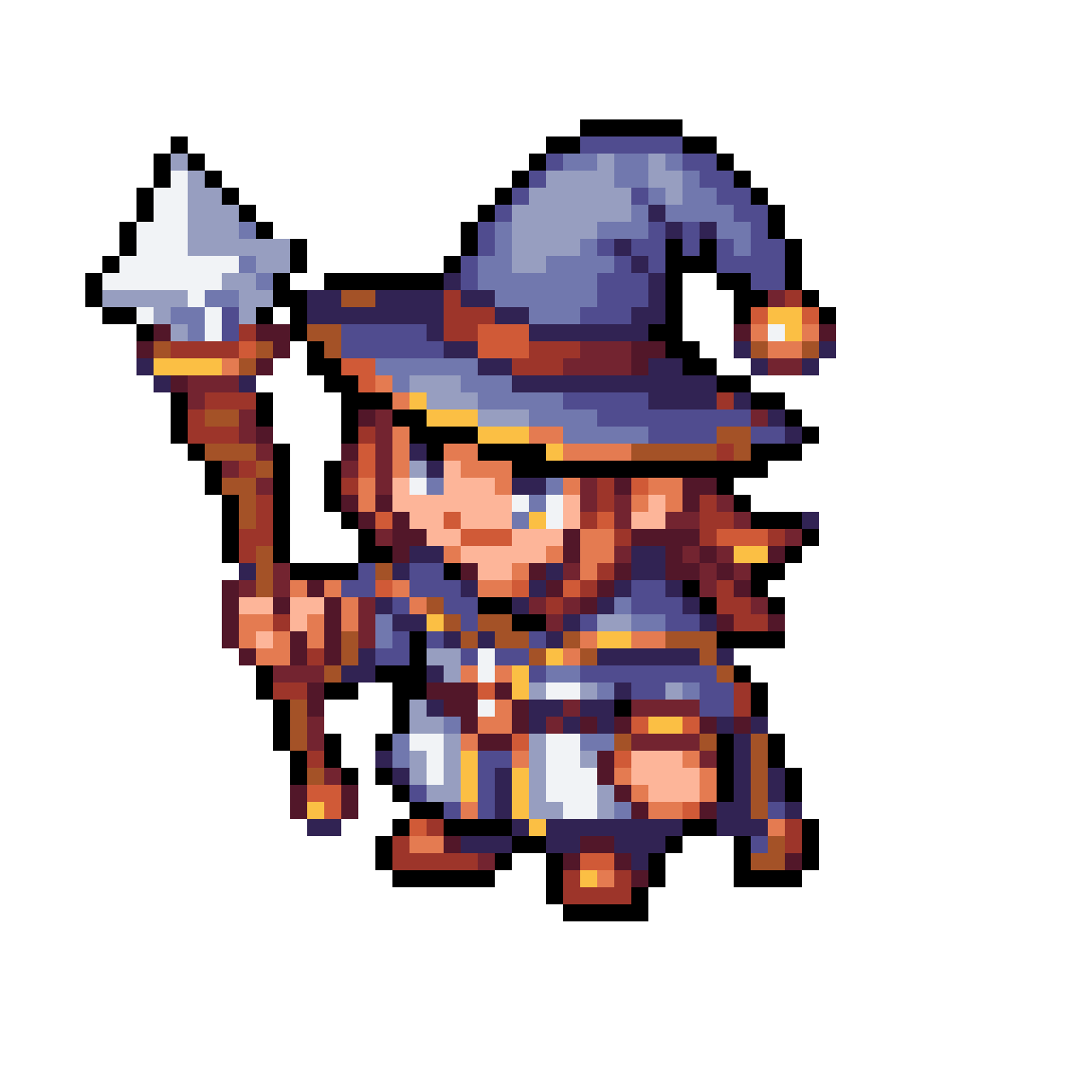 Top Down Maplestory-Style Wizard pixel art