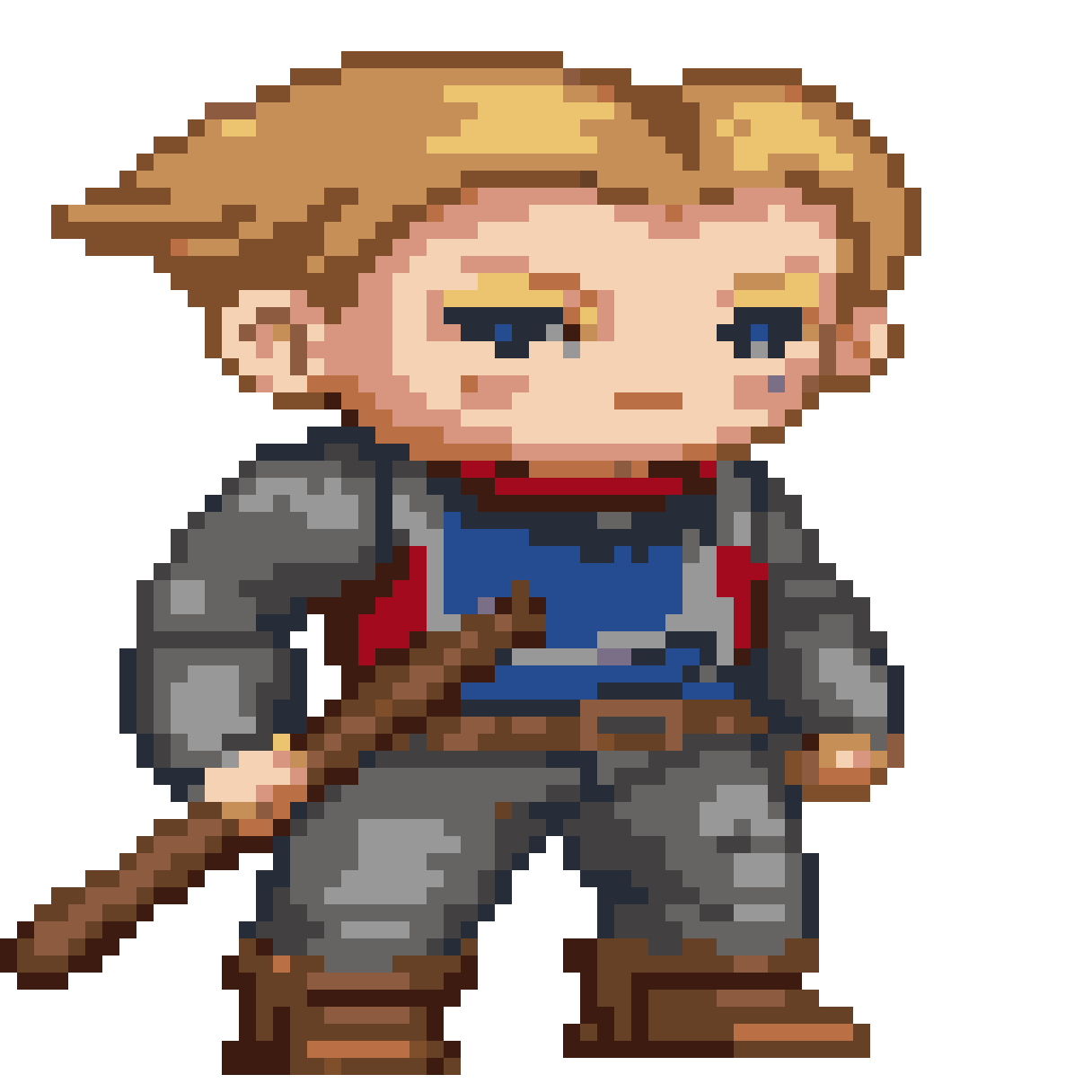 Crea animación de caminar pixel art