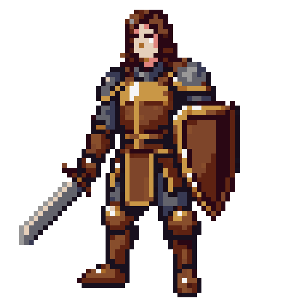 Full Body Human Soldier Sprite pixel art