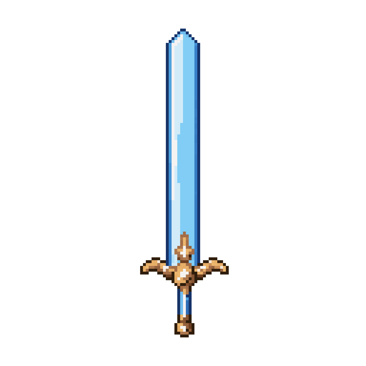 Legendary Crystal Sword pixel art