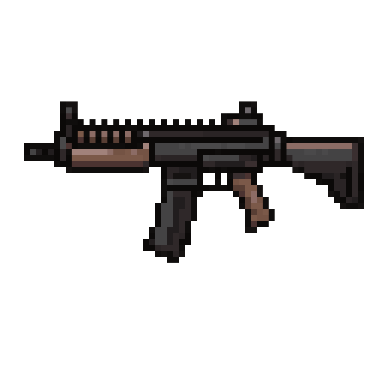detailed PKP Pecheng light machine gun pixel art