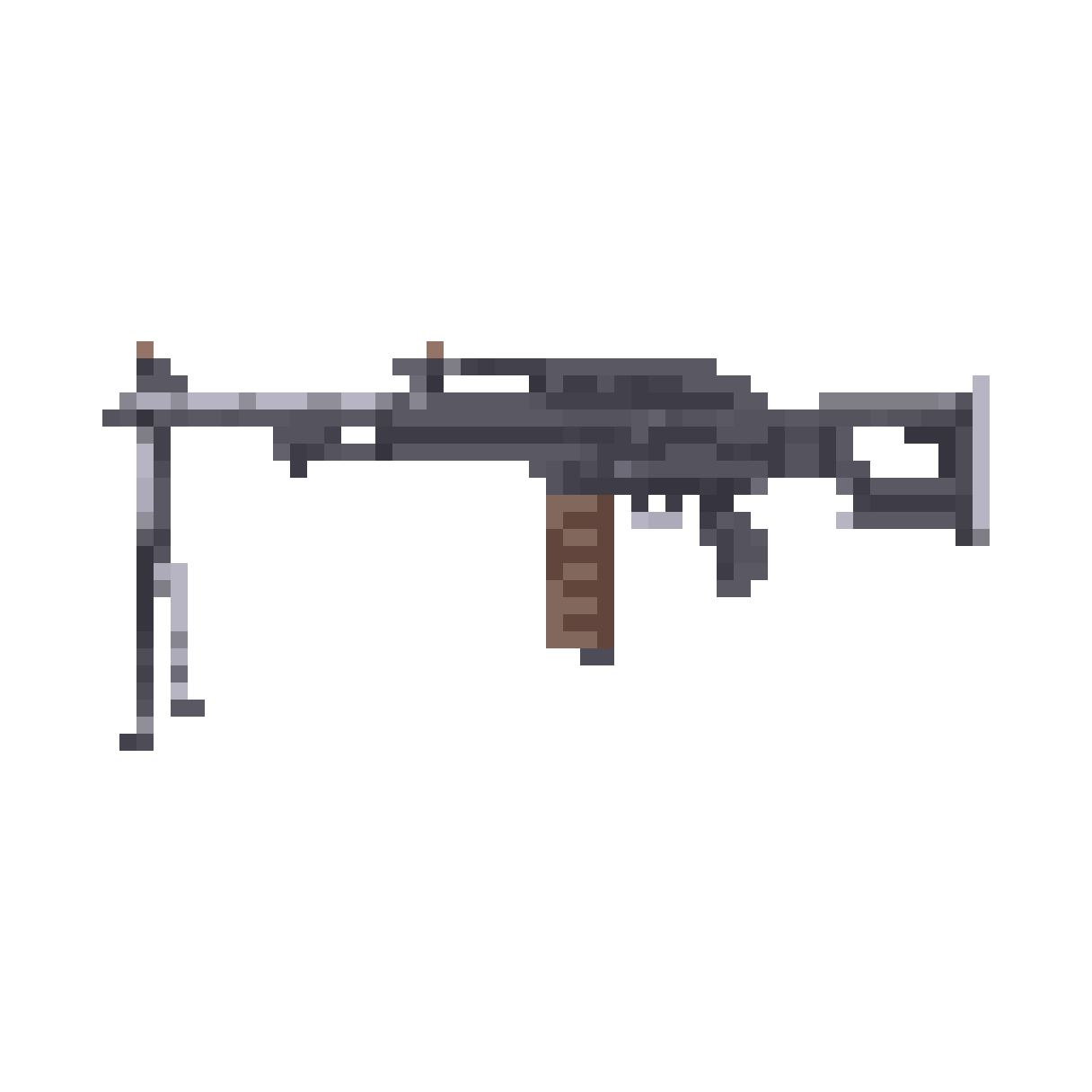 detailed PKP Pecheng light machine gun pixel art